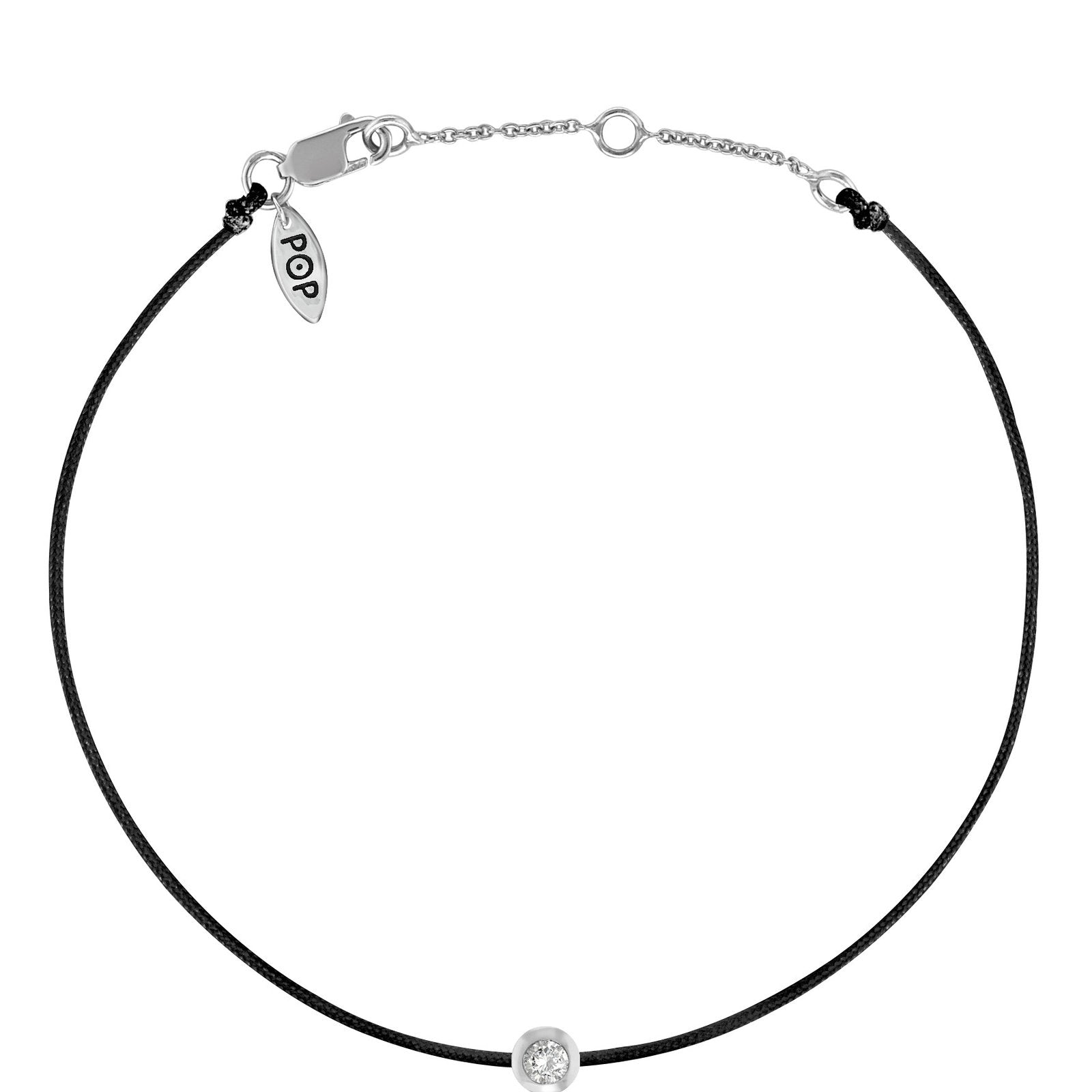 Black Cord Bracelet - Round | Ocean Bracelets | Pull Cord Bracelet